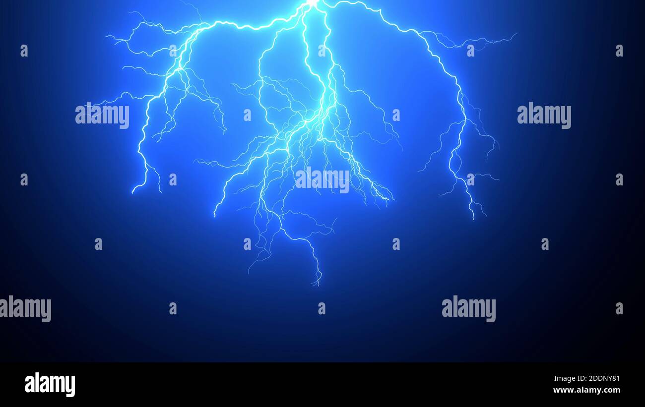 Realistic Impact of lighting Strikes or lightning bolt, electrical ...