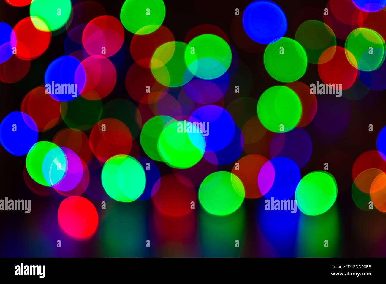 Multi-colored bokeh. Bright background. Abstract picture. Illustration. Stock Photo
