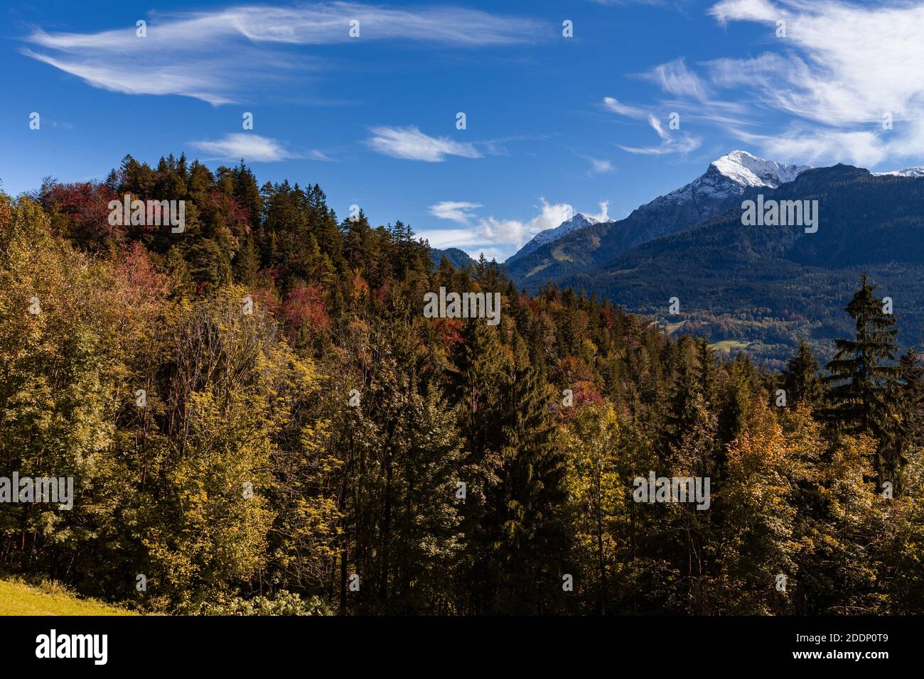 Autumn landscape in Berchtesgadener Land, Bavaria, Germany. Stock Photo
