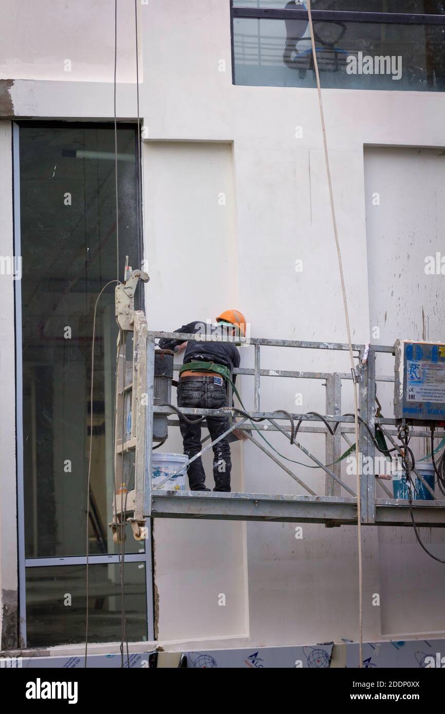 Painter at work. Stock Photo