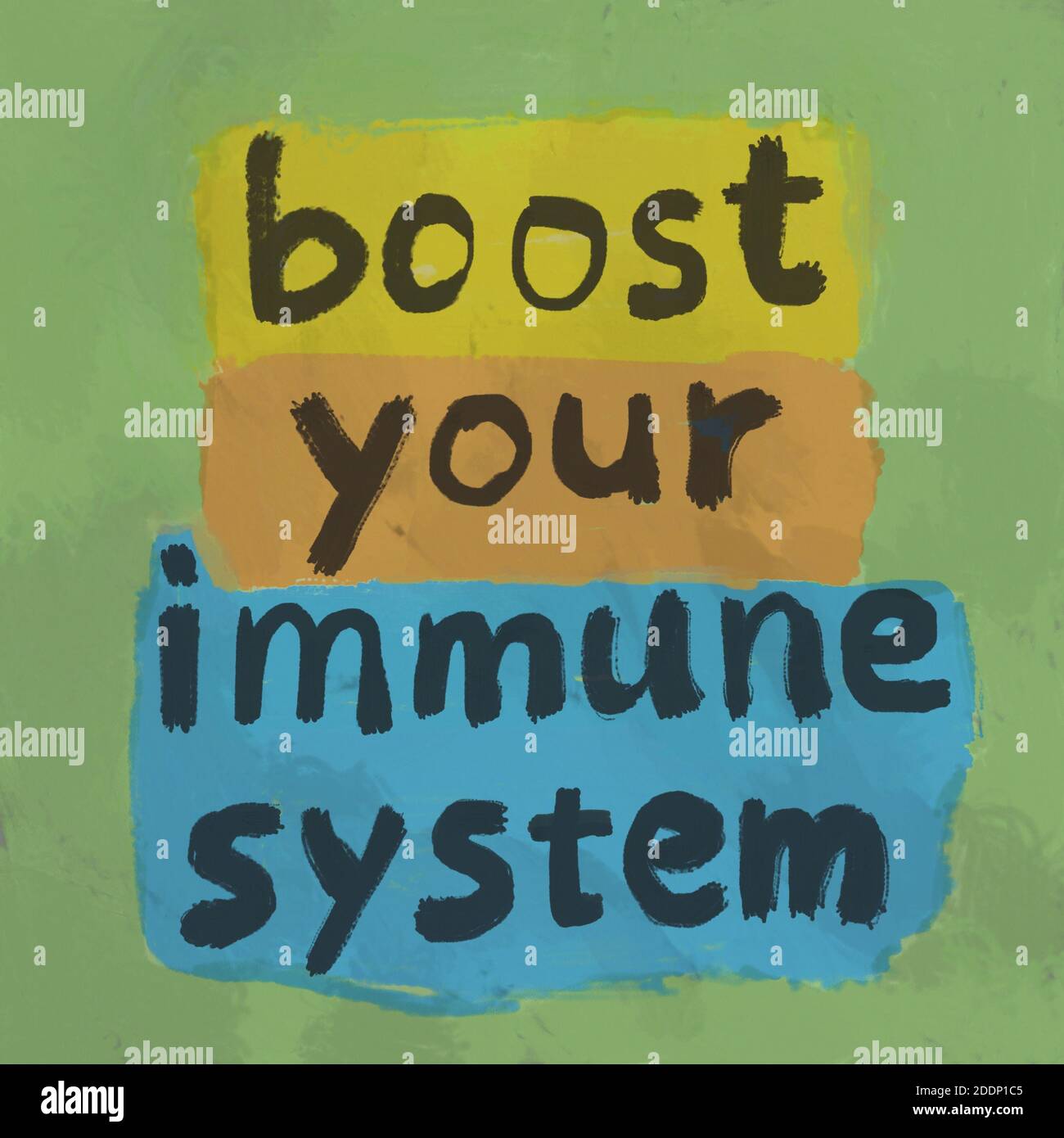 boost your immune system concept text hand painted texture Stock Photo