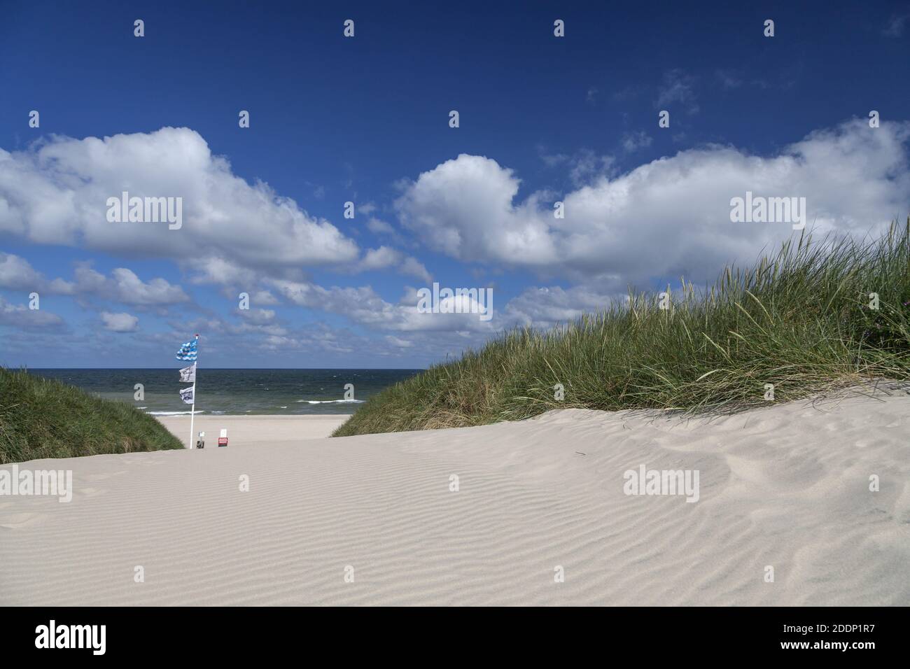 geography / travel, Germany, Schleswig-Holstein, isle Sylt, dunes on beach of Kampen, Additional-Rights-Clearance-Info-Not-Available Stock Photo
