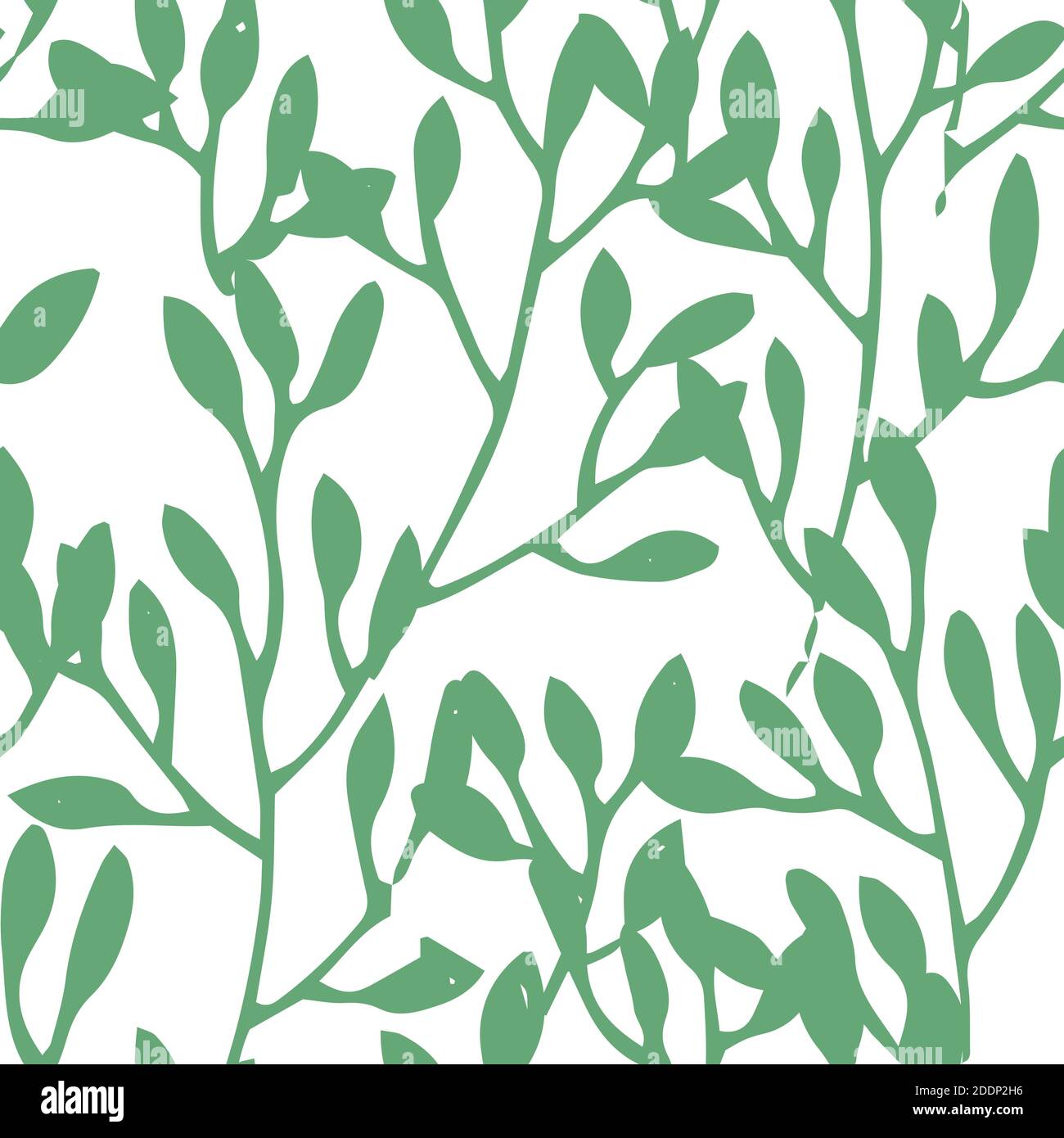 Herbs and foliage green seamless pattern vector Stock Vector