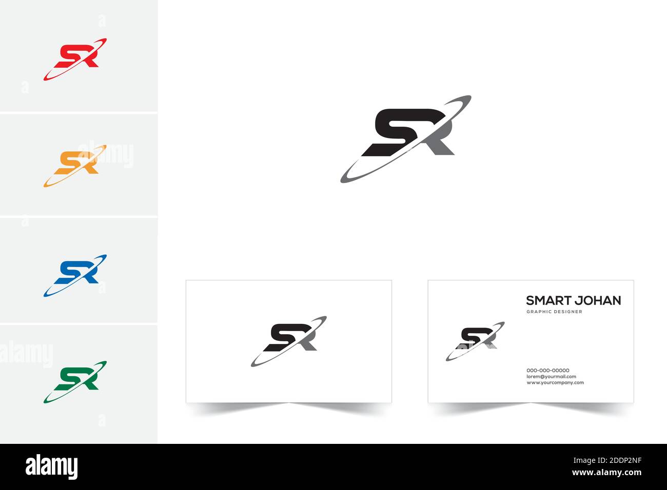 SR Letter Logo Design with Creative Modern Trendy Typography. Stock Vector