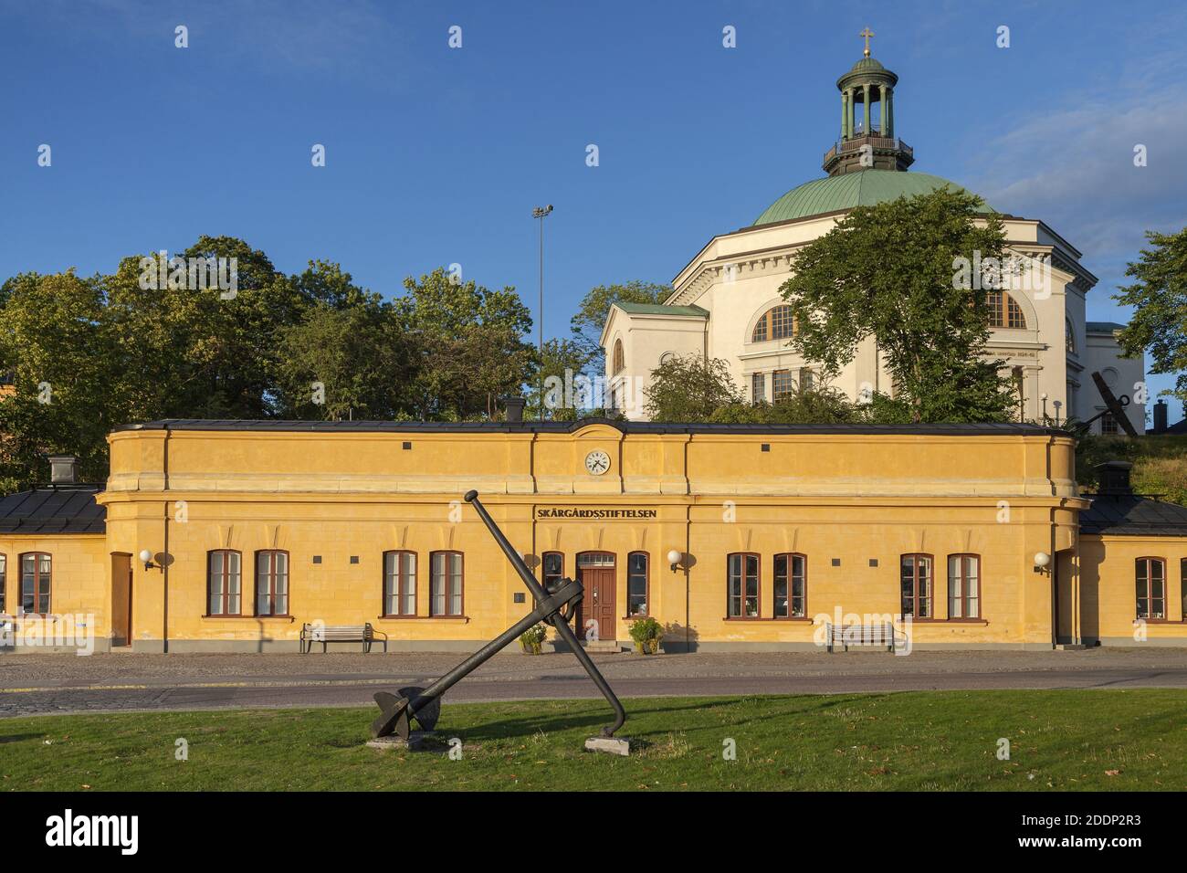 geography / travel, Sweden, Stockholm Laen, Stockholm, building of the Skaergardsstiftelsen behind Ske, Additional-Rights-Clearance-Info-Not-Available Stock Photo