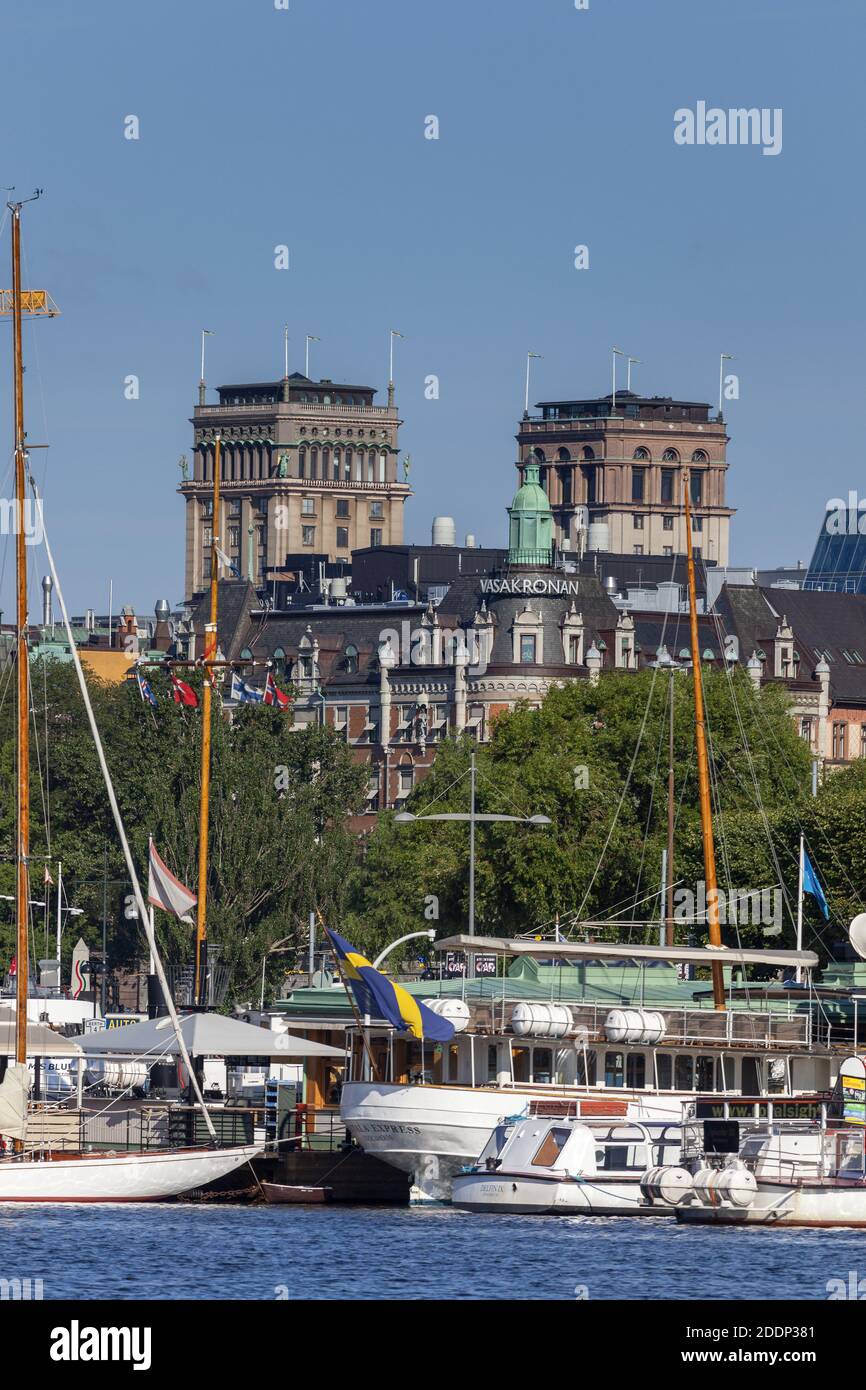 geography / travel, Sweden, Stockholm, view of Djurgarden according to Skeppsholmen, Additional-Rights-Clearance-Info-Not-Available Stock Photo