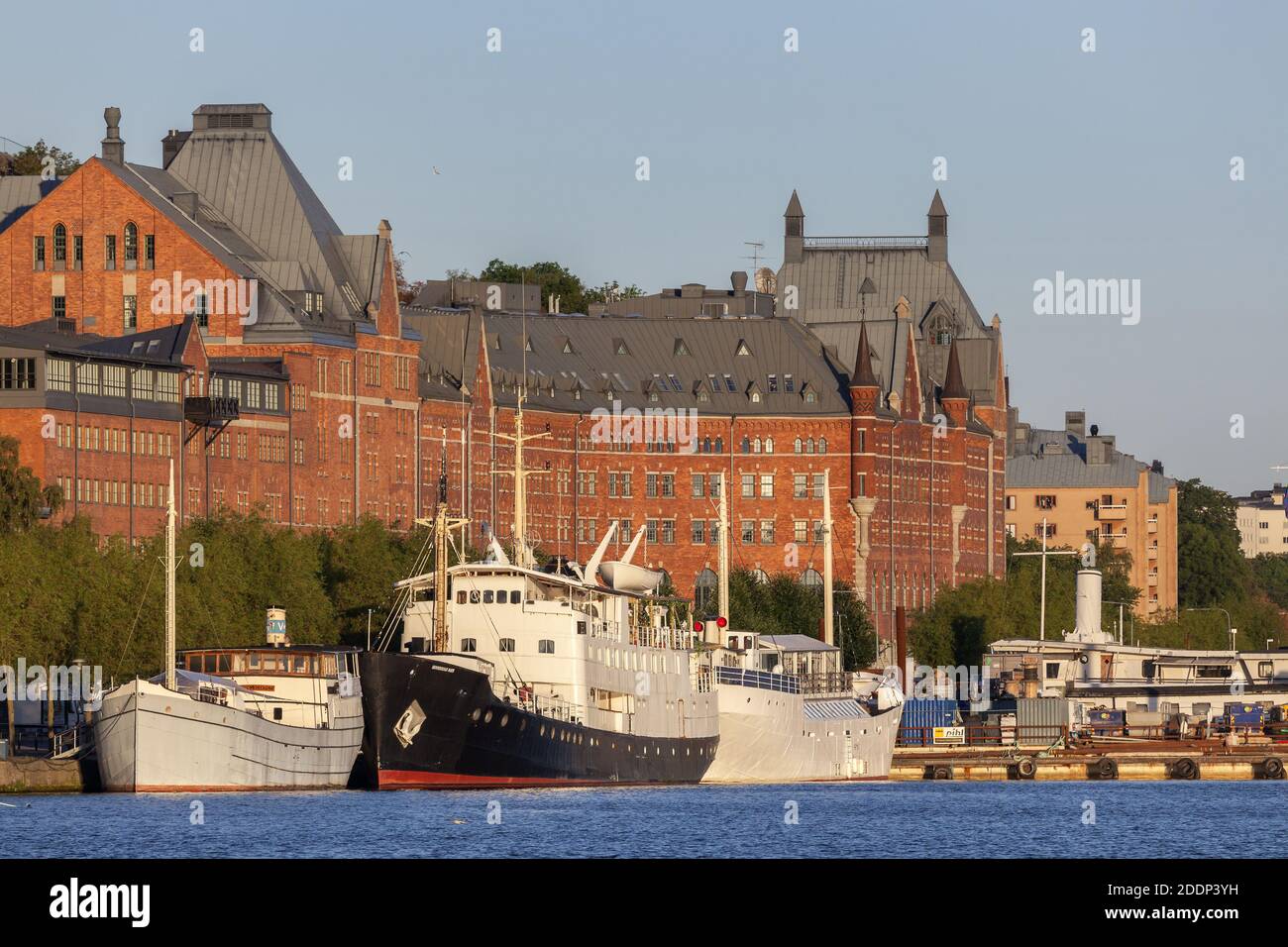 geography / travel, Sweden, Stockholm, floating hotel in Soedermalm, Additional-Rights-Clearance-Info-Not-Available Stock Photo