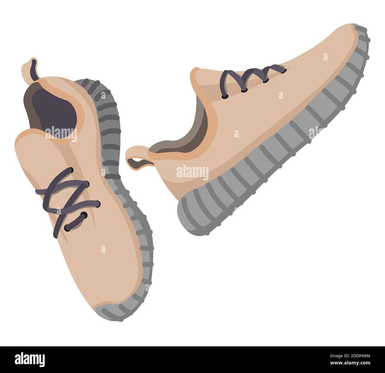Ugly sneakers trendy pair shoes footwear Vector Image