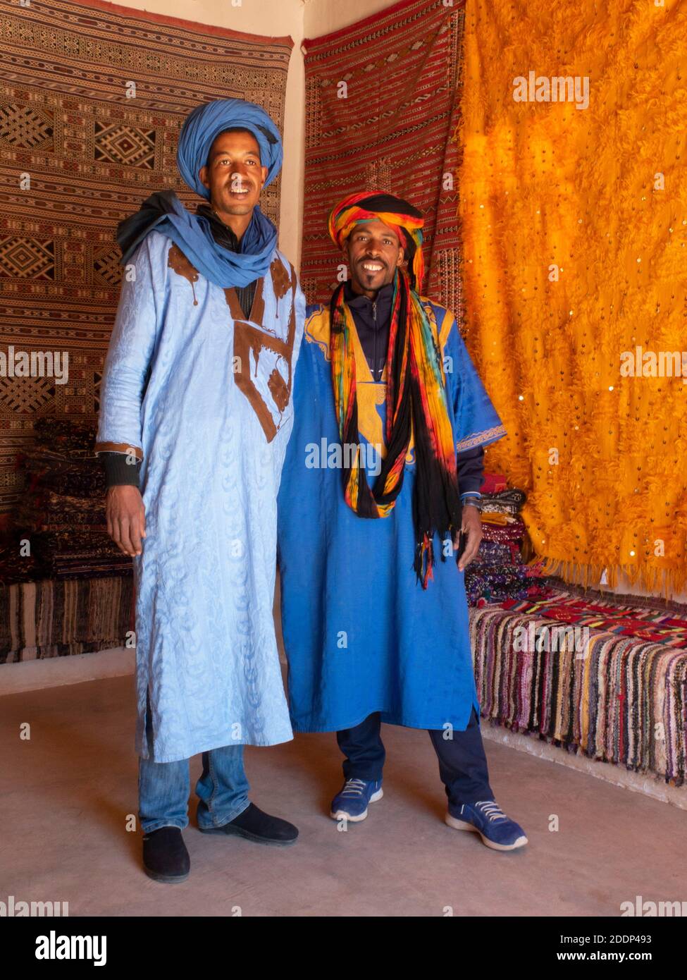 Two berbers in traditional outfit in Morocco Stock Photo Alamy