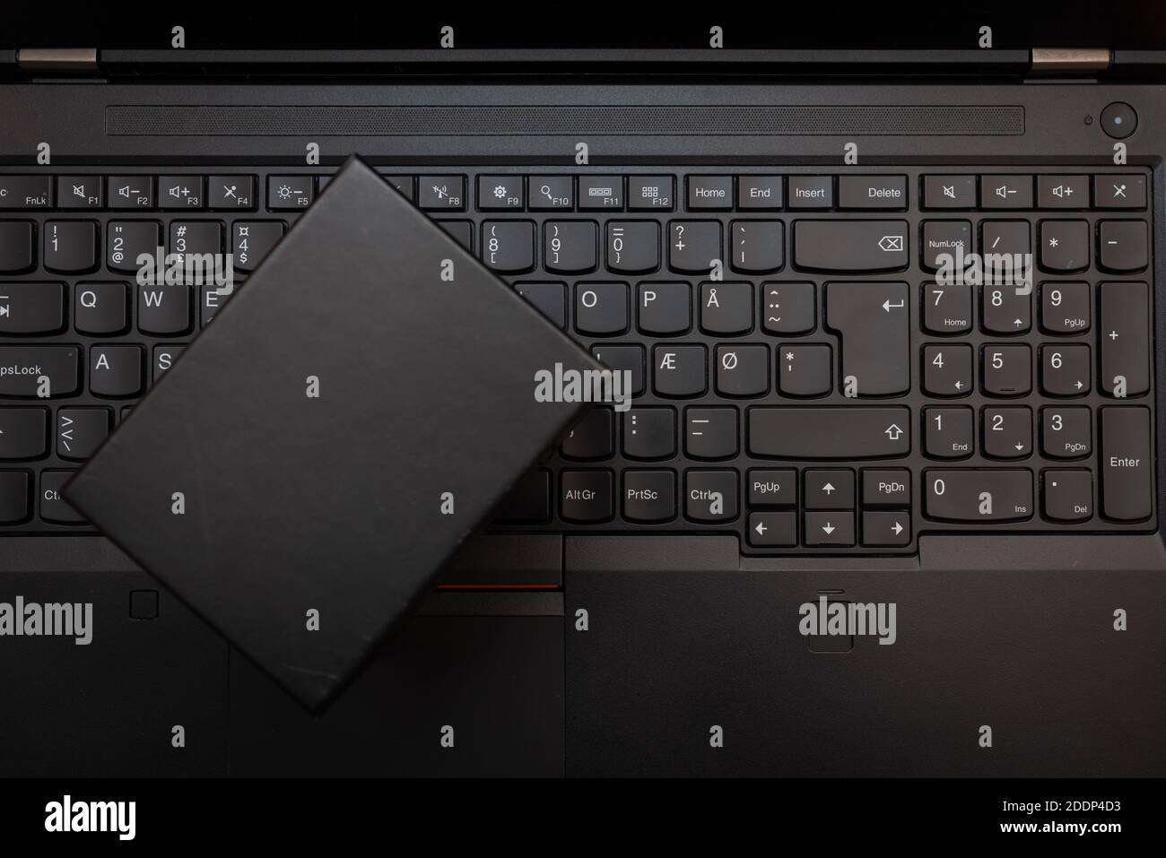 Black Friday sale online shopping commerce, Top view gift box present