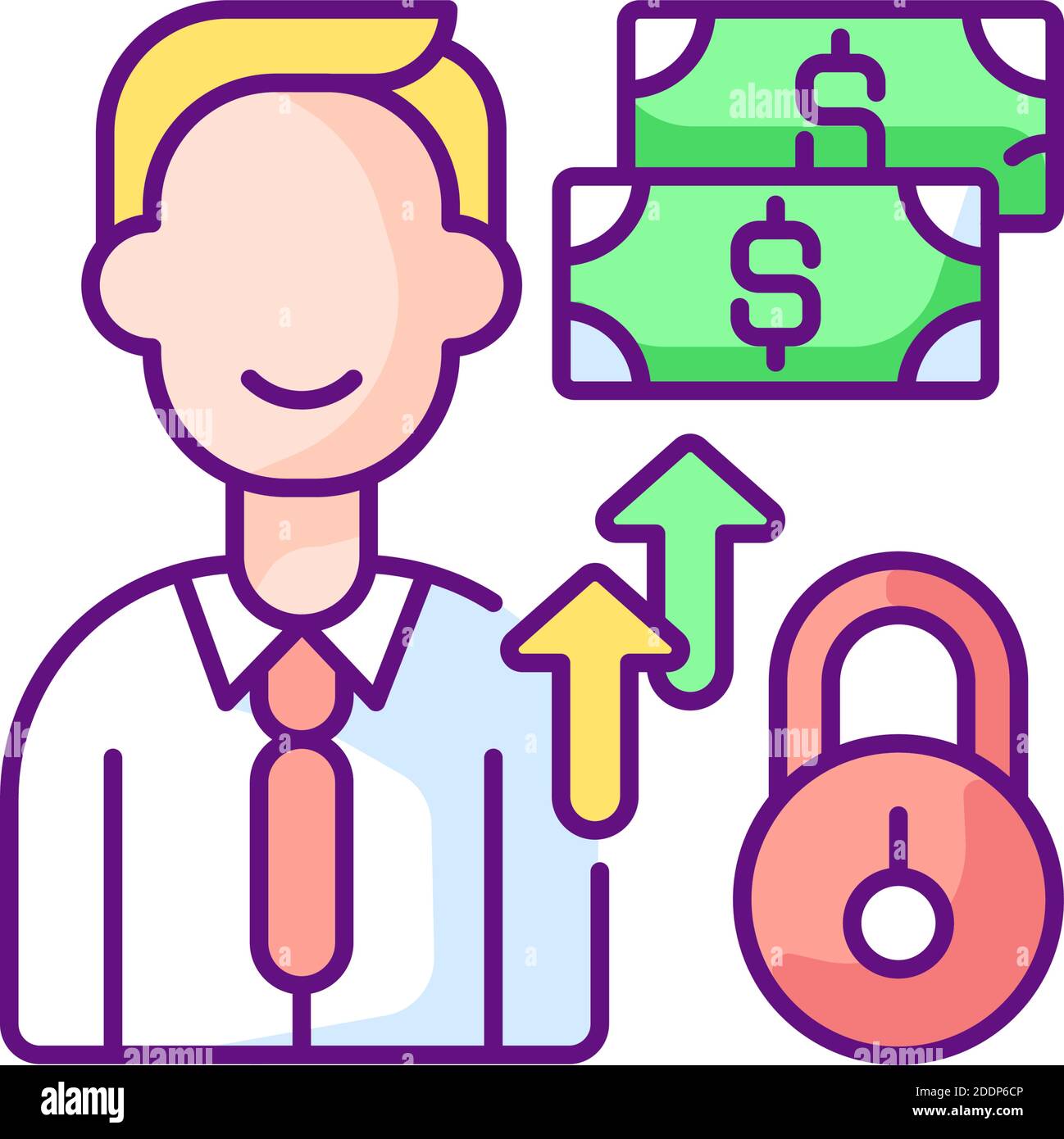 Private donor RGB color icon Stock Vector