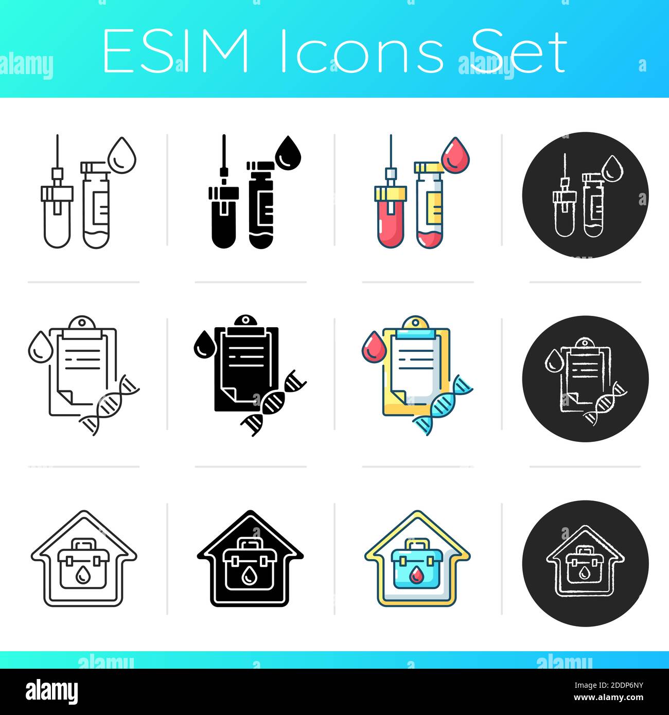 Clinical diagnostic icons set Stock Vector Image & Art Alamy