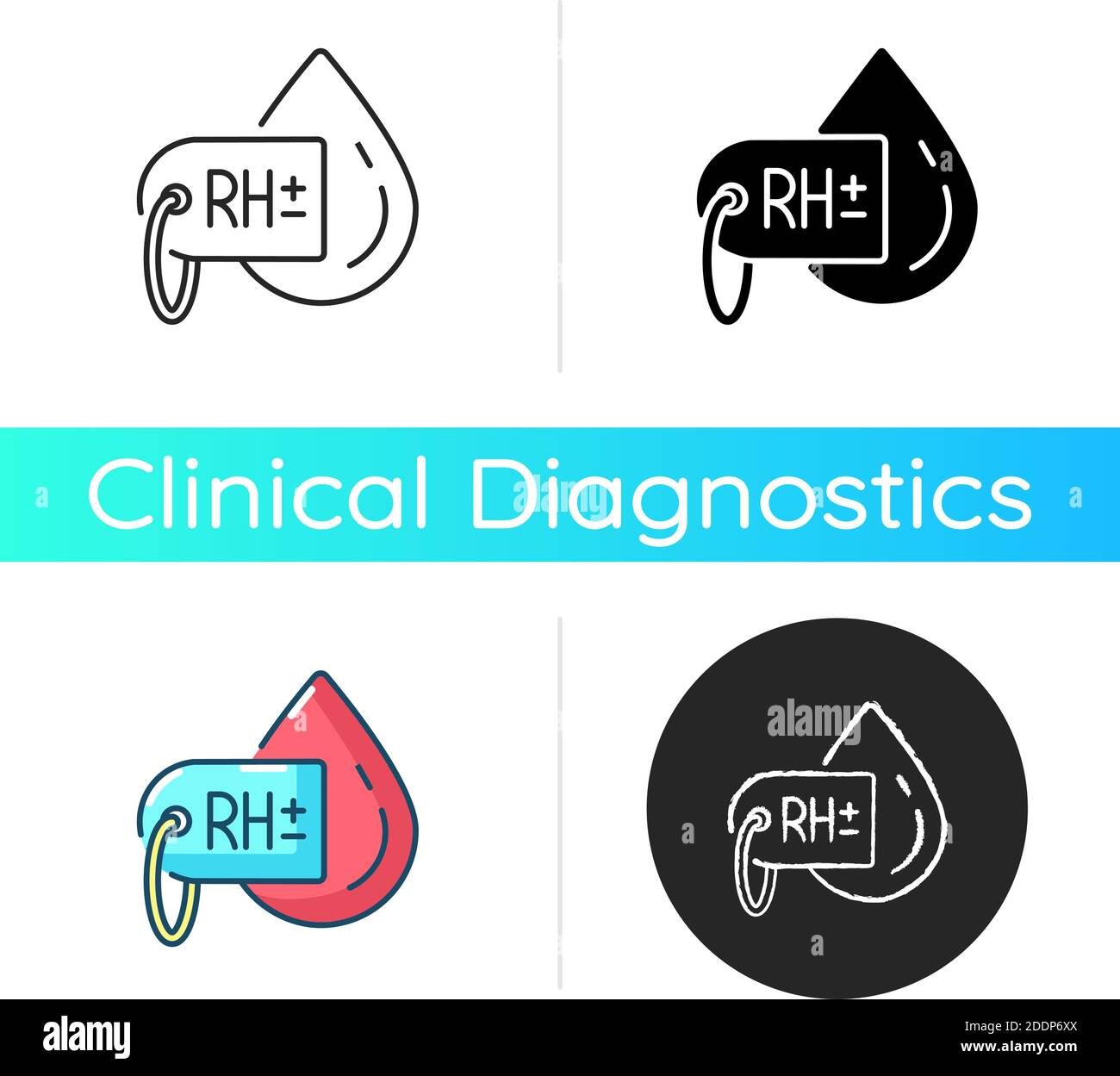 Blood group test icon Stock Vector