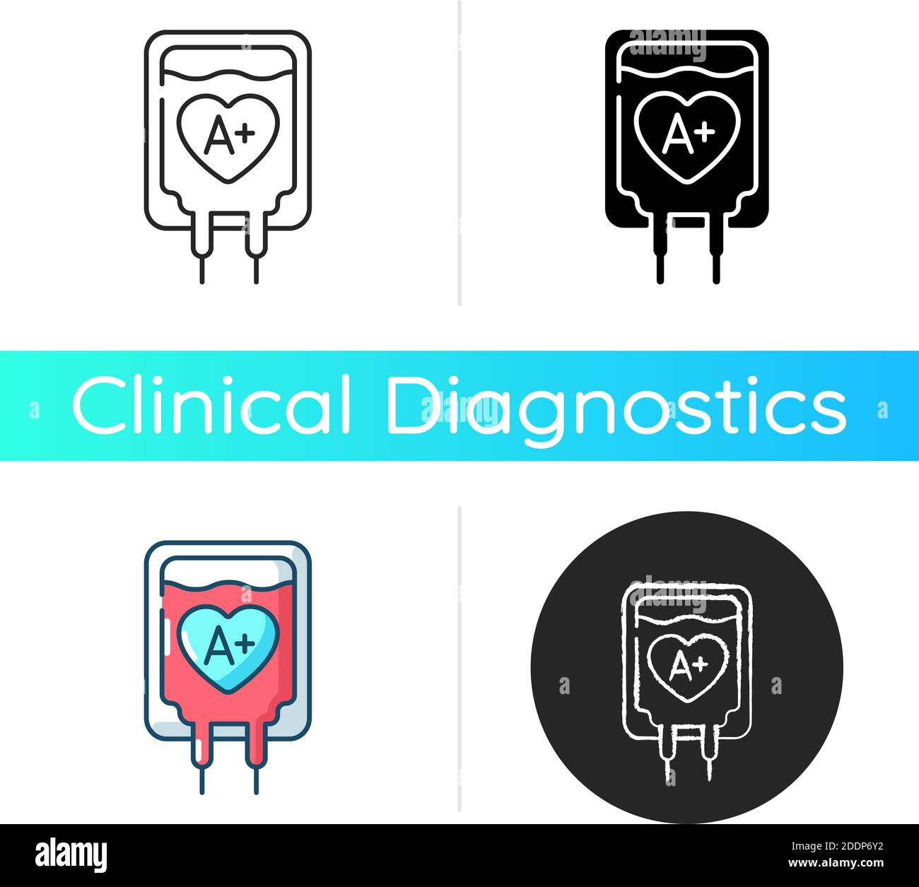 Blood group test icon Stock Vector