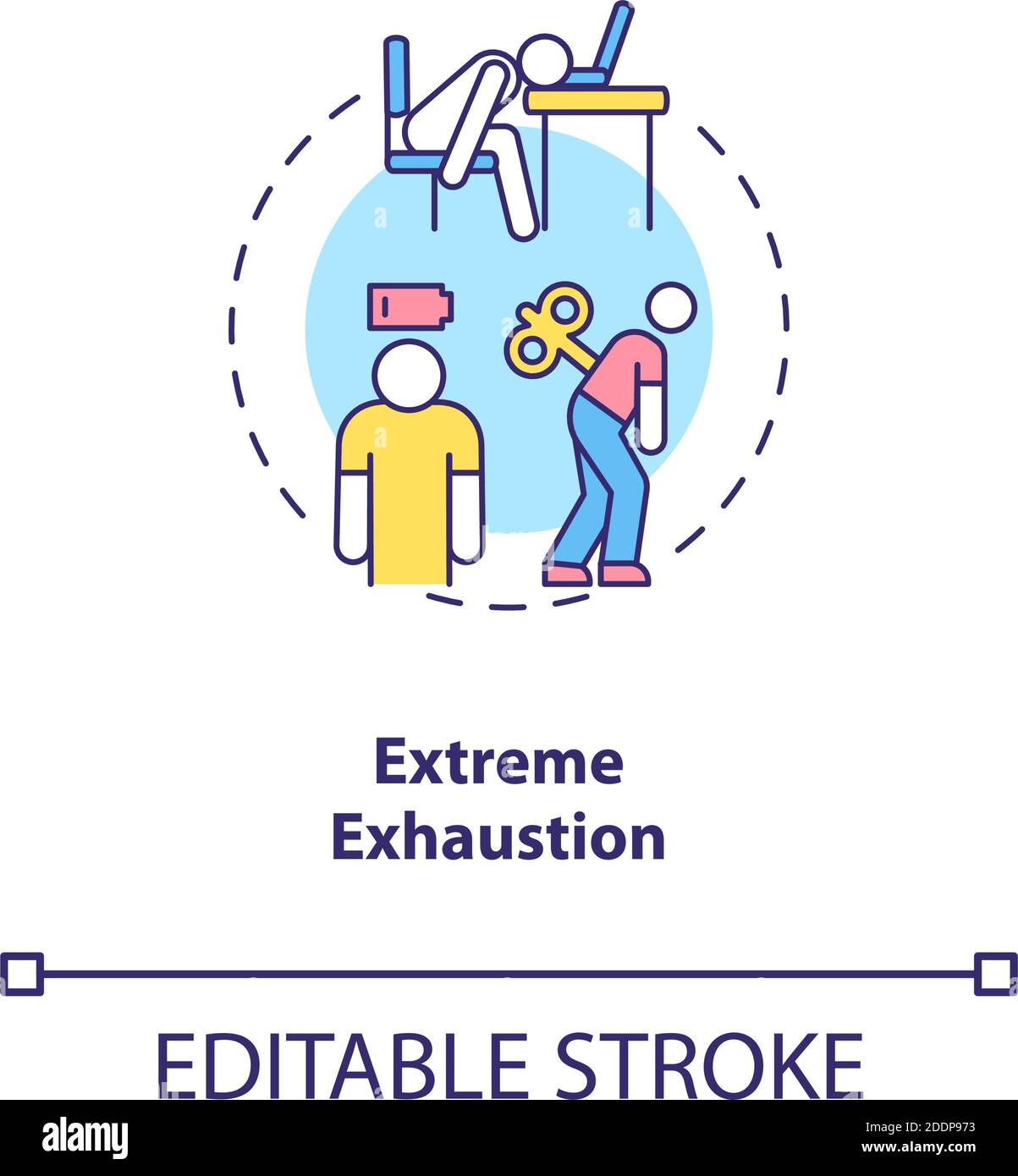 Extreme exhaustion concept icon Stock Vector Image & Art Alamy