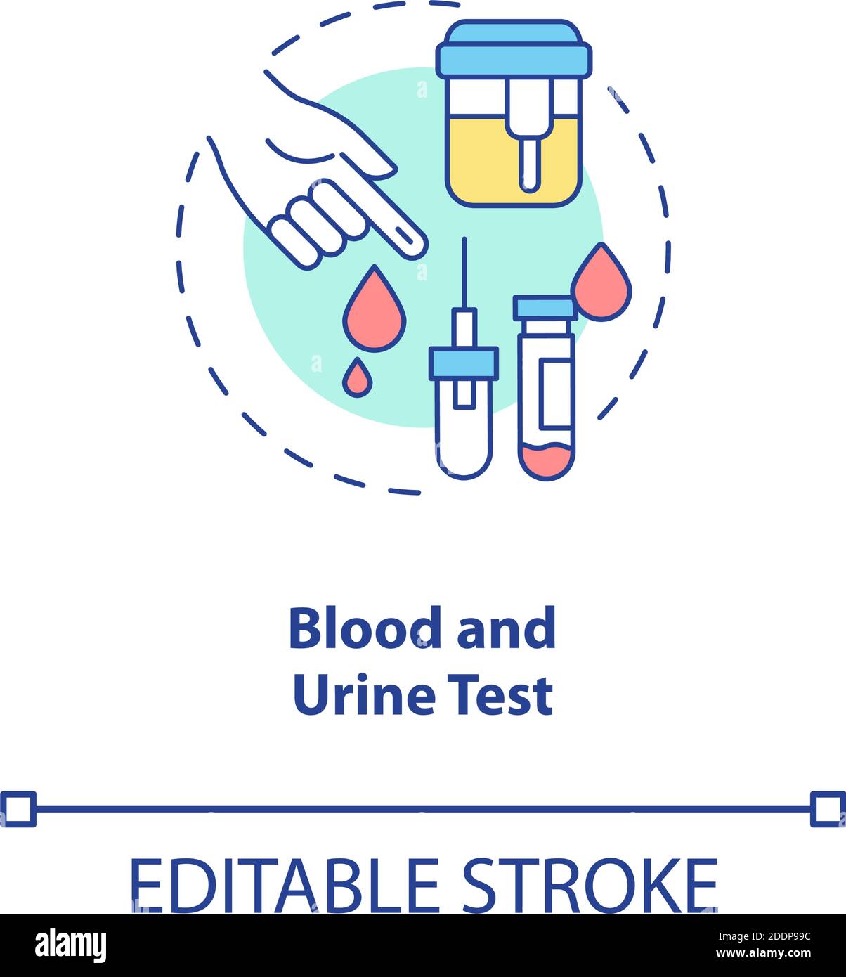Blood and urine test concept icon Stock Vector Image & Art Alamy