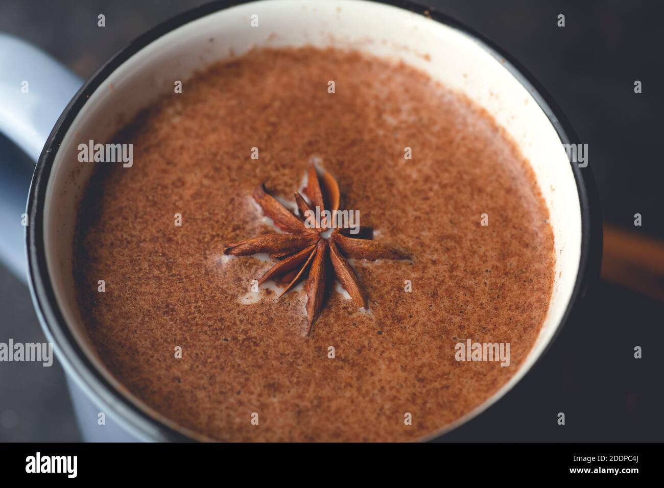 Masala tea (masala chai). Hot Indian drink based on milk and tea with