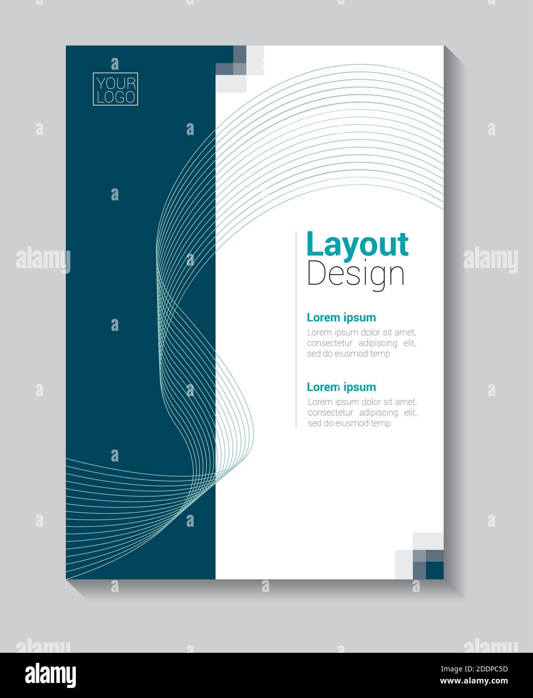 abstract geometric pattern brochure design template vector mock up for use as company annual report, poster,flyer - Vector Stock Vector