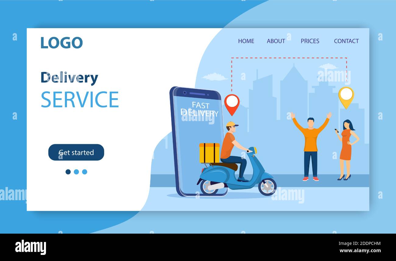 online delivery service concept Stock Vector Image & Art - Alamy