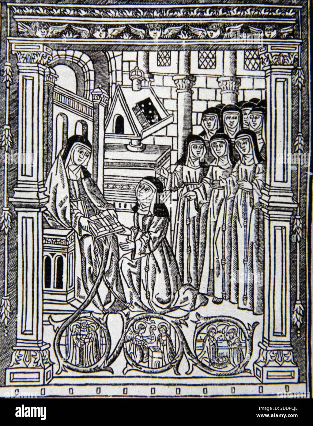 VILLENA, SOR ISABEL DE. ( LEONOR MANUEL DE VILLENA).. RELIGIOSA CLARISA. ESCRITORA.. VALENCIA 1430-1490.. 'VITA CHRISTI' AÑO 1513.. APARECE COMO ABADESA DEL CONVENTO DE LA SANTISIMA TRINIDAD DE VALENCIA. Stock Photo