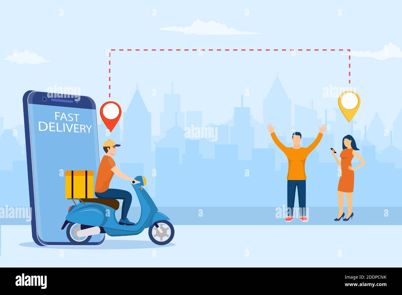 online delivery service concept Stock Vector Image & Art - Alamy