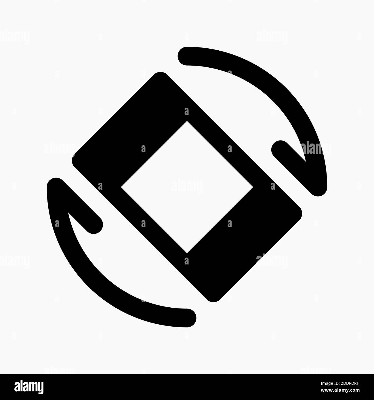 Rotate phone icon for switch orientation button interface isolated on white background Stock Vector