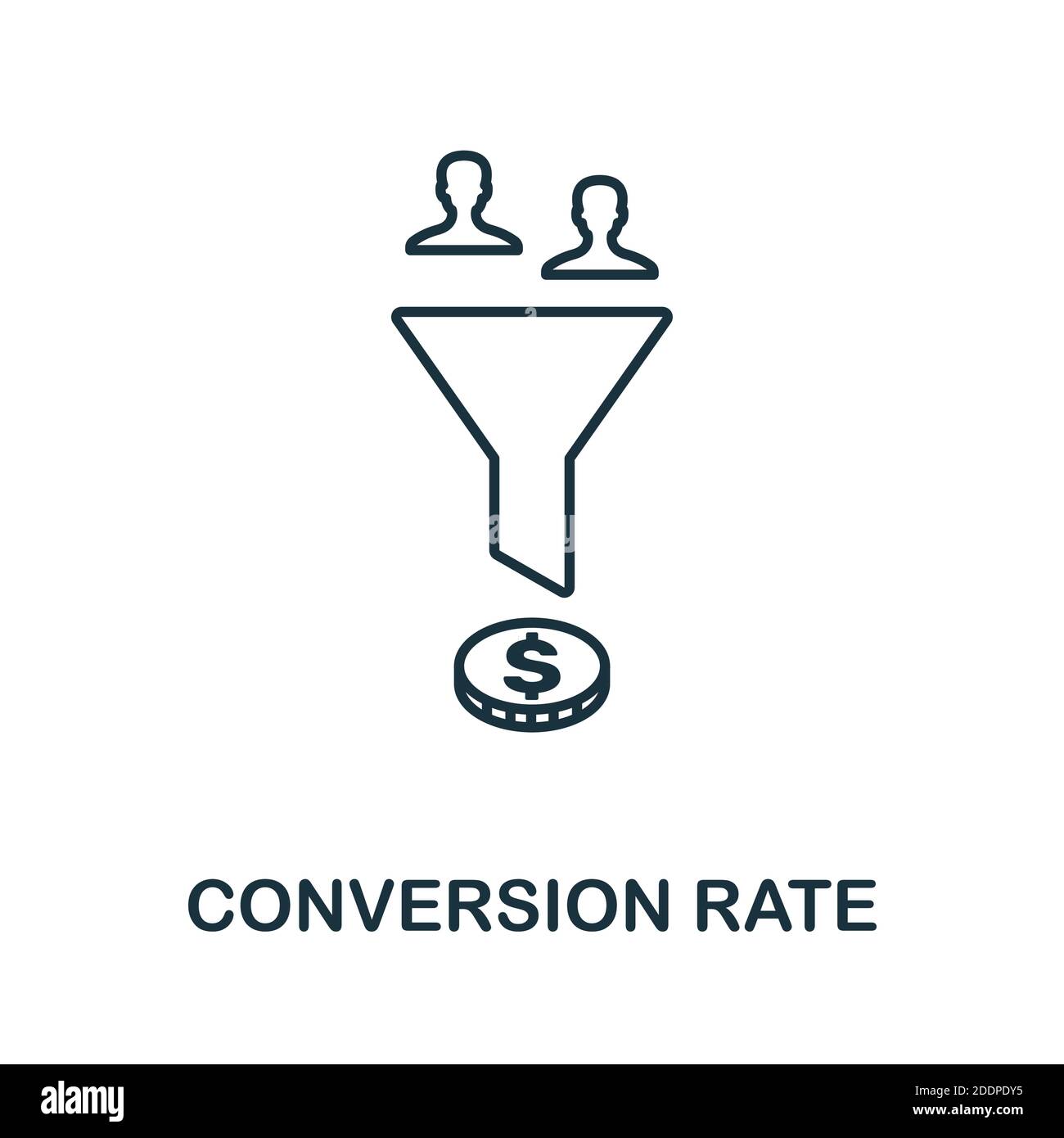 Conversion Rate icon. Simple line element from affiliate marketing