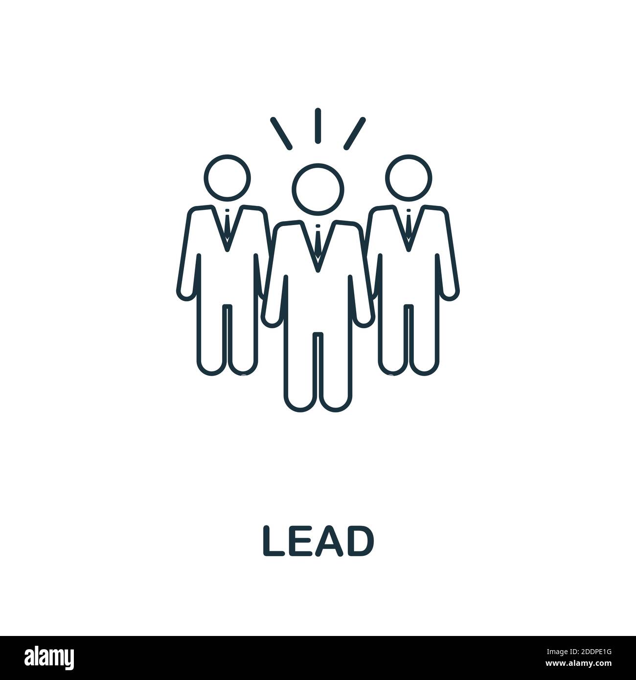 Lead icon. Simple line element from affiliate marketing collection ...