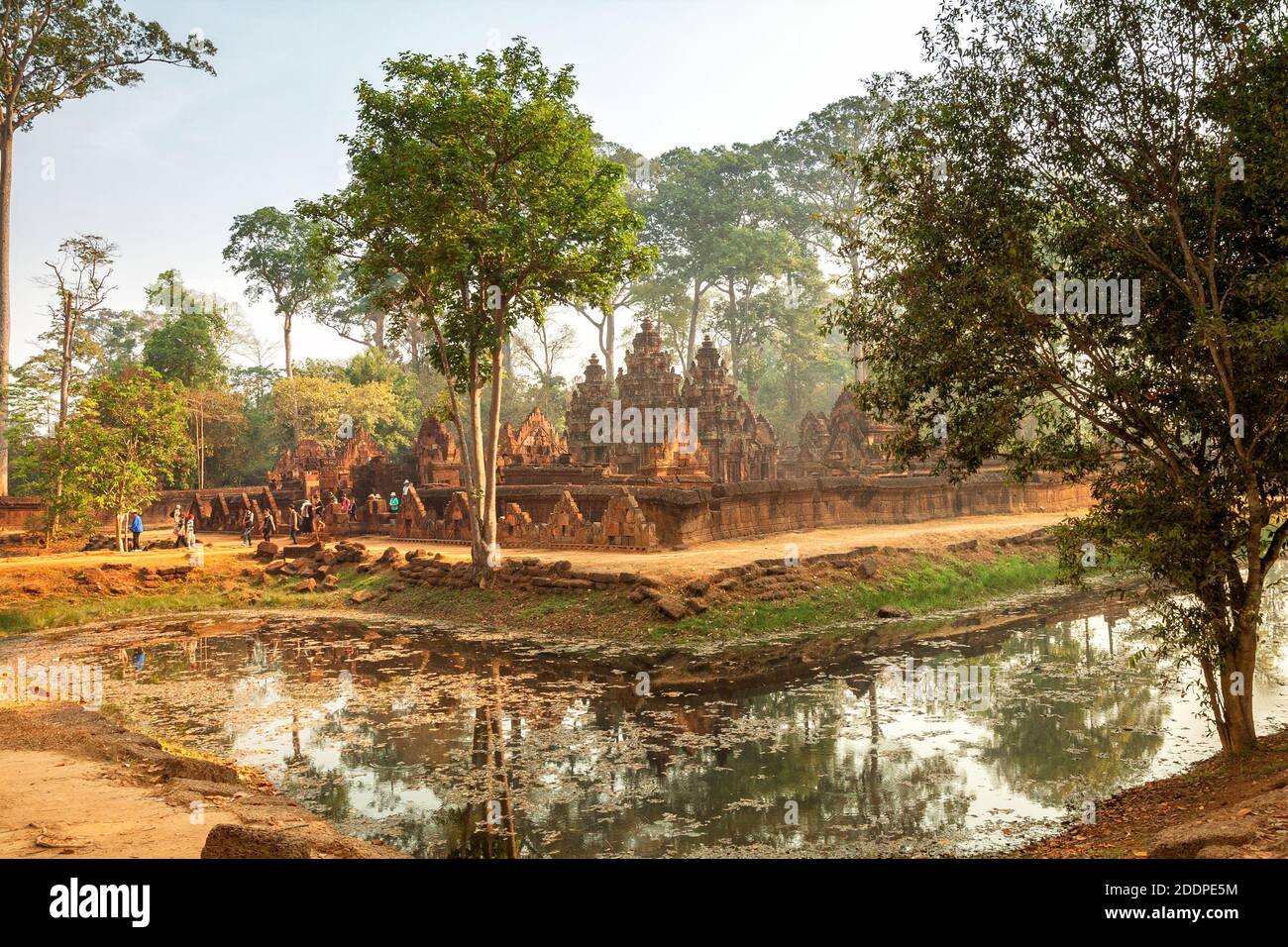 Banteay Srei or Banteay Srey - 10th-century Cambodian temple in area of Angkor near Siem Reap, Cambodia Stock Photo