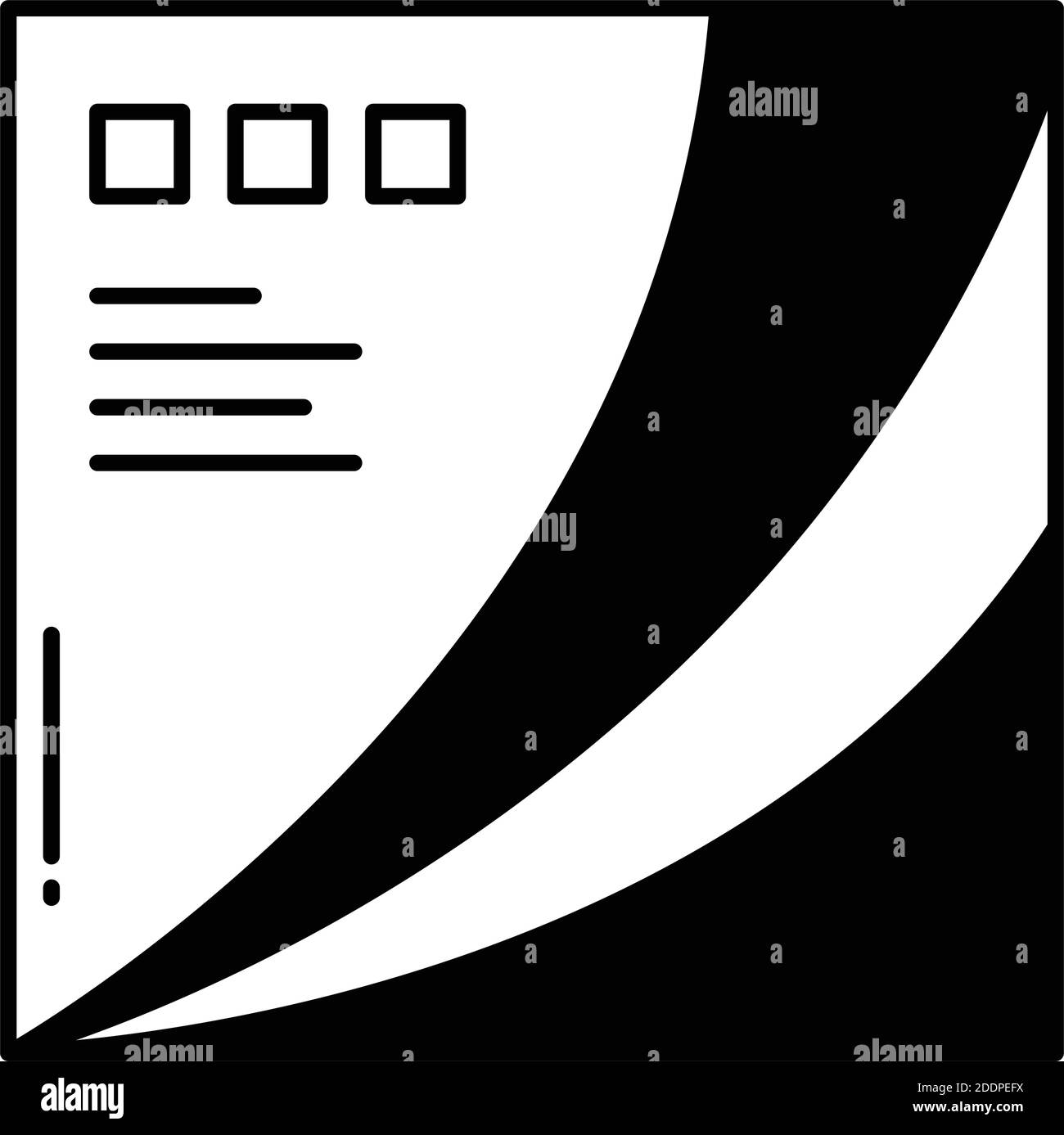 Contour Half glyph vector icon that can be easily modify or edit Stock ...