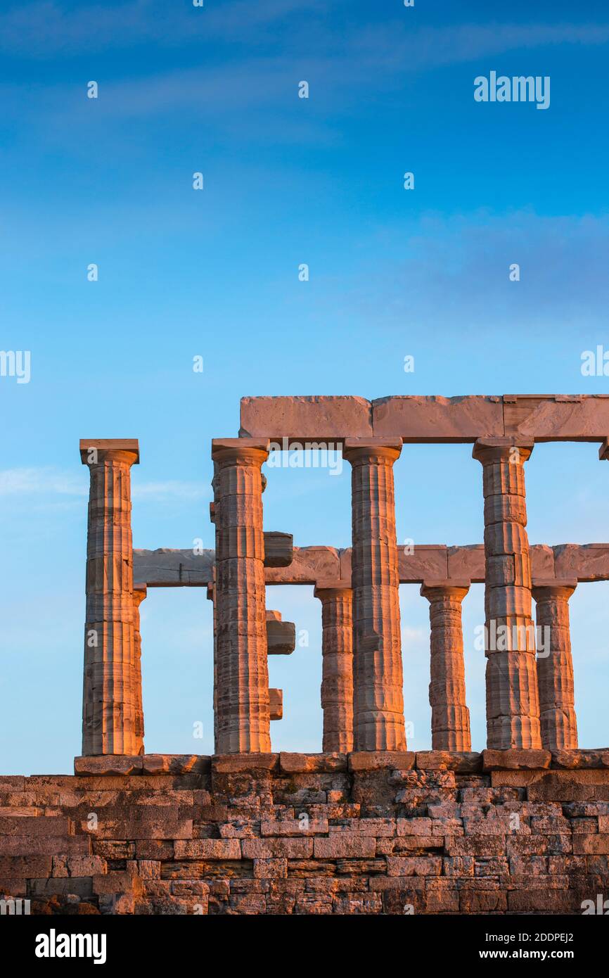 Greece, Attica, Athens, Cape Sounio, Temple of Poseidon Stock Photo - Alamy