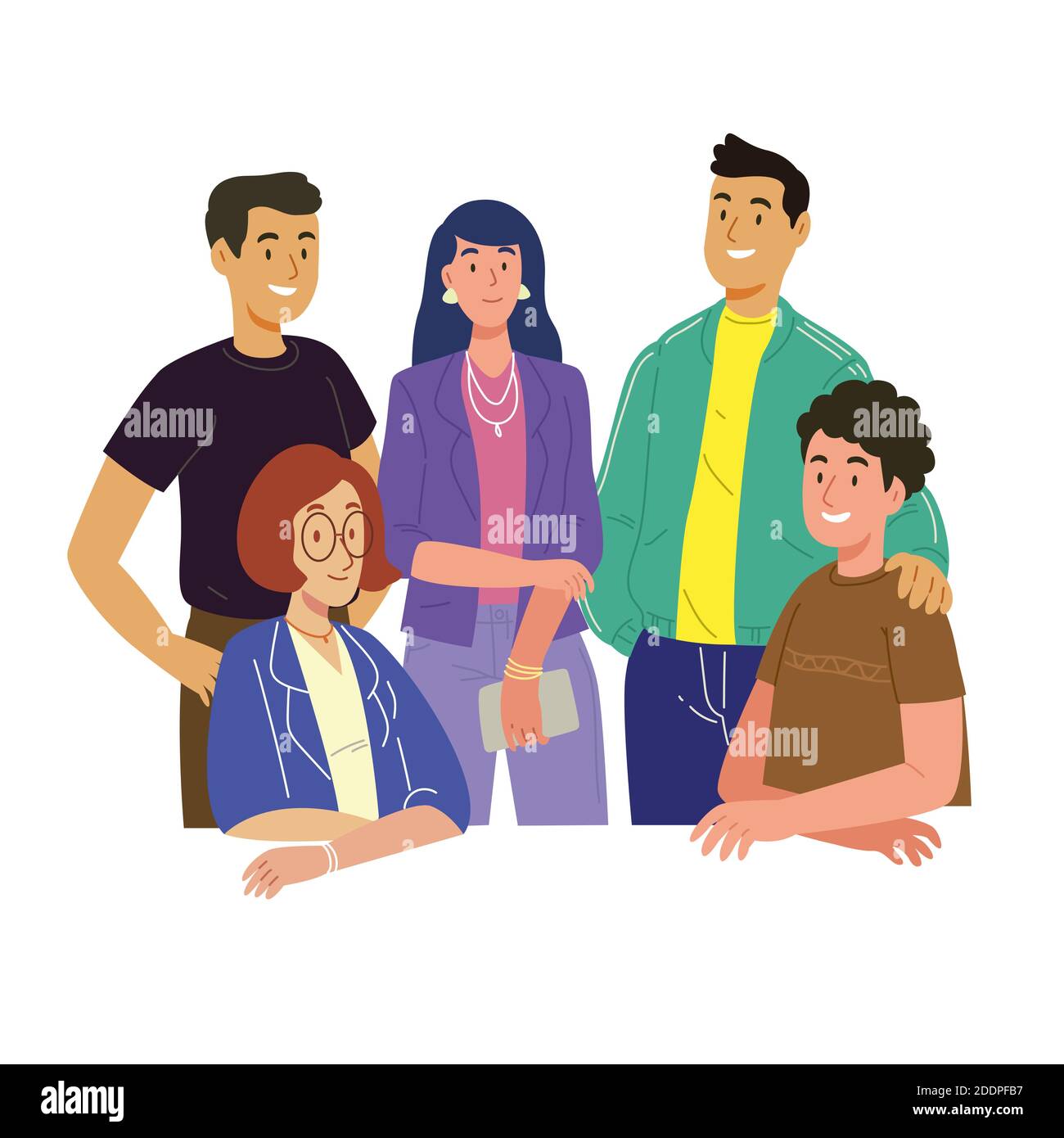 Illustration theme with group of people Vector illustration Stock ...