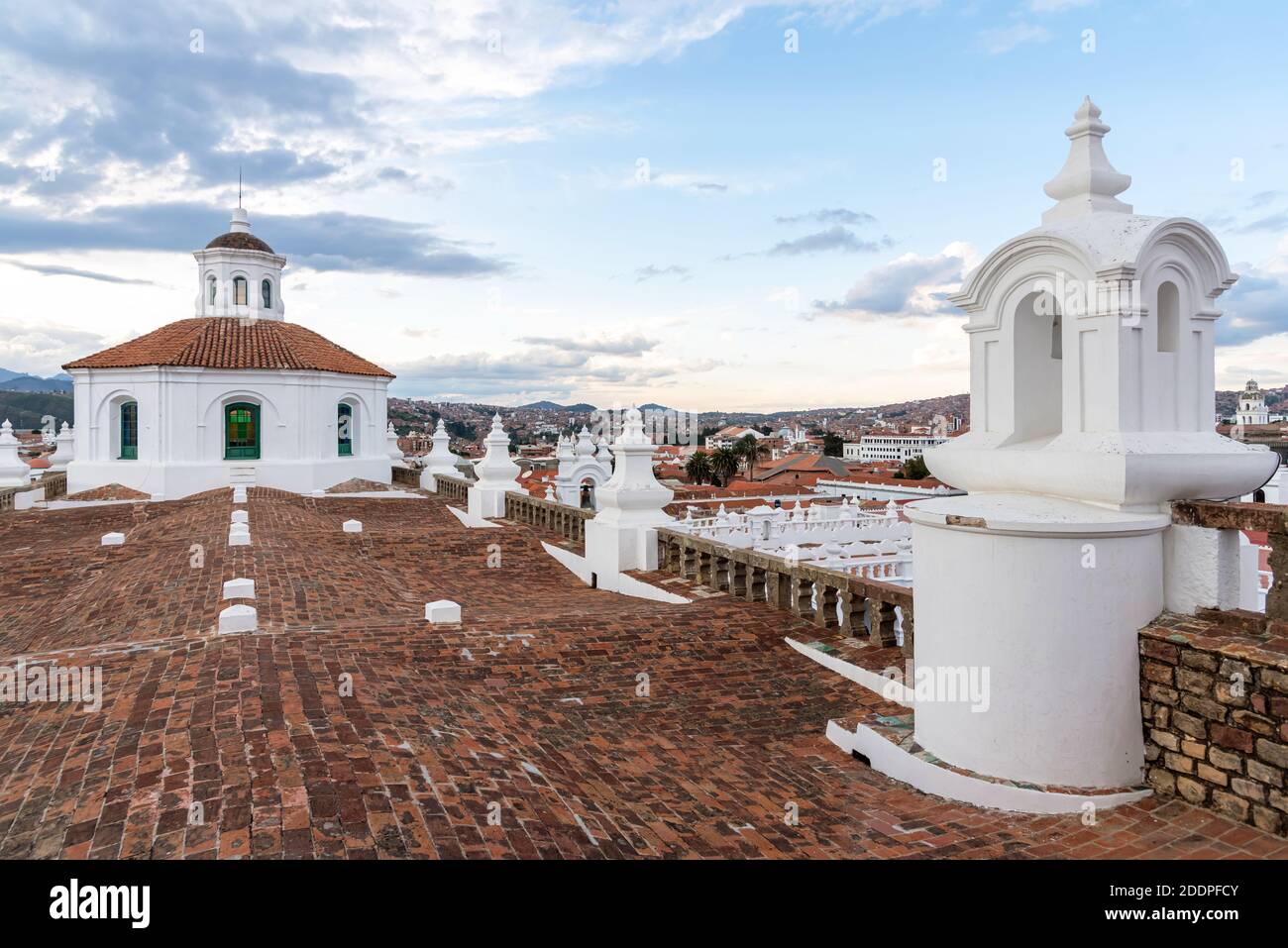 View of Felipe Neri monastery rooftop in Sucre, Bolivia Stock Photo - Alamy