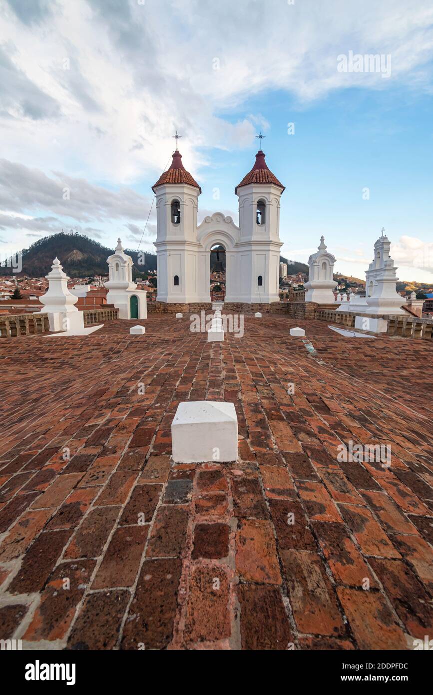 View of Felipe Neri monastery rooftop in Sucre, Bolivia Stock Photo - Alamy