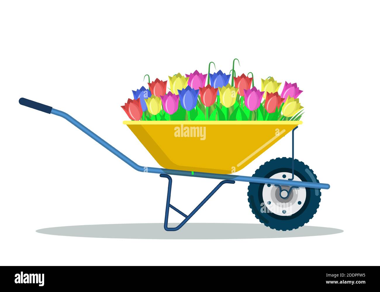 Garden wheelbarrow with spring flowers Stock Vector Image & Art - Alamy