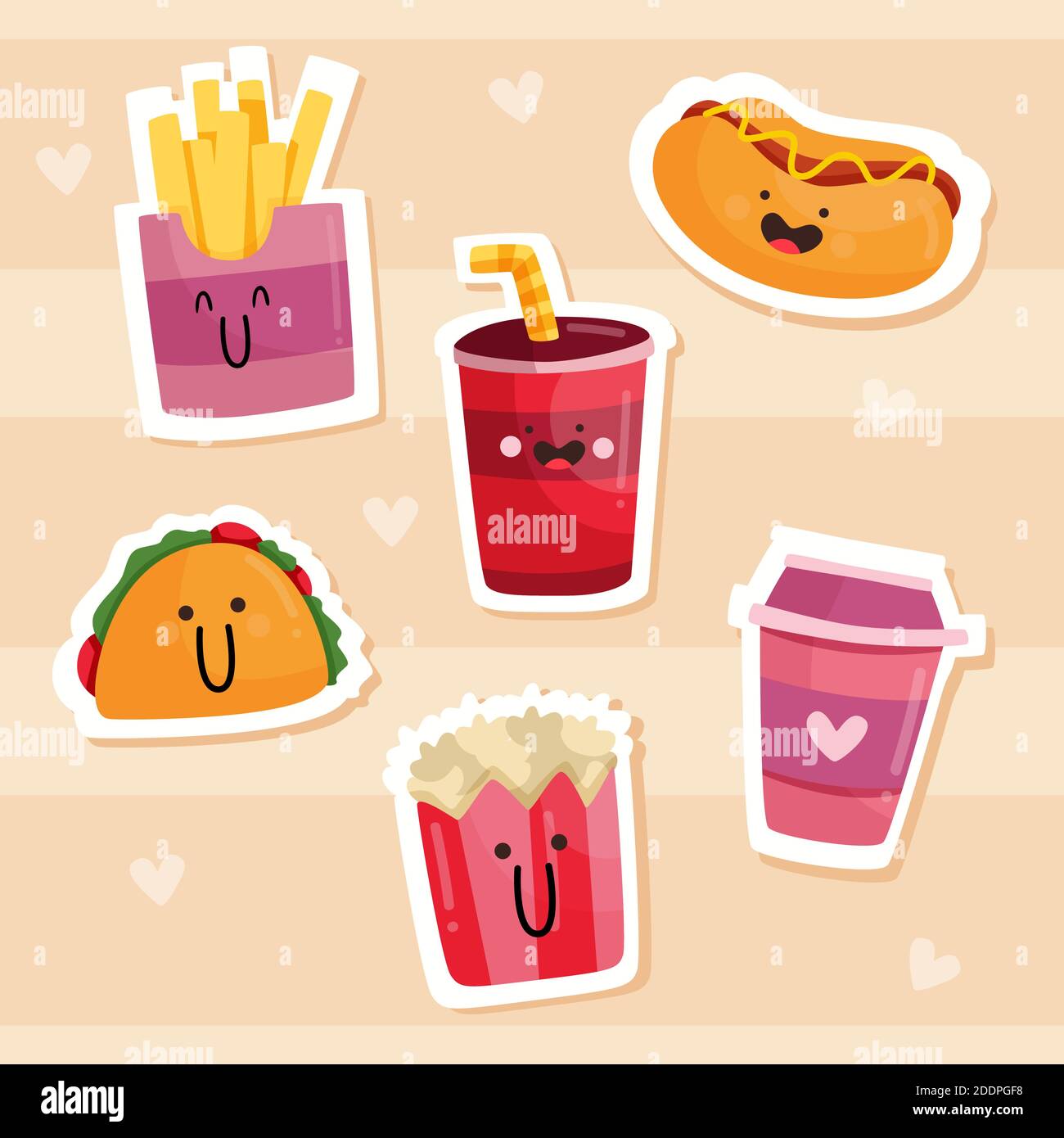 Drawn funny sticker pack Vector illustration Stock Vector Image & Art ...