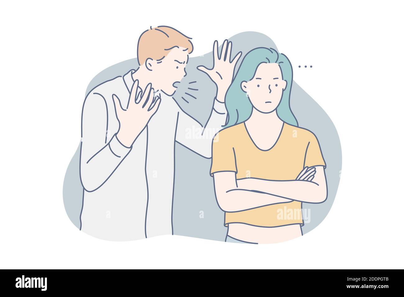 Man ignores woman Stock Vector Images Alamy