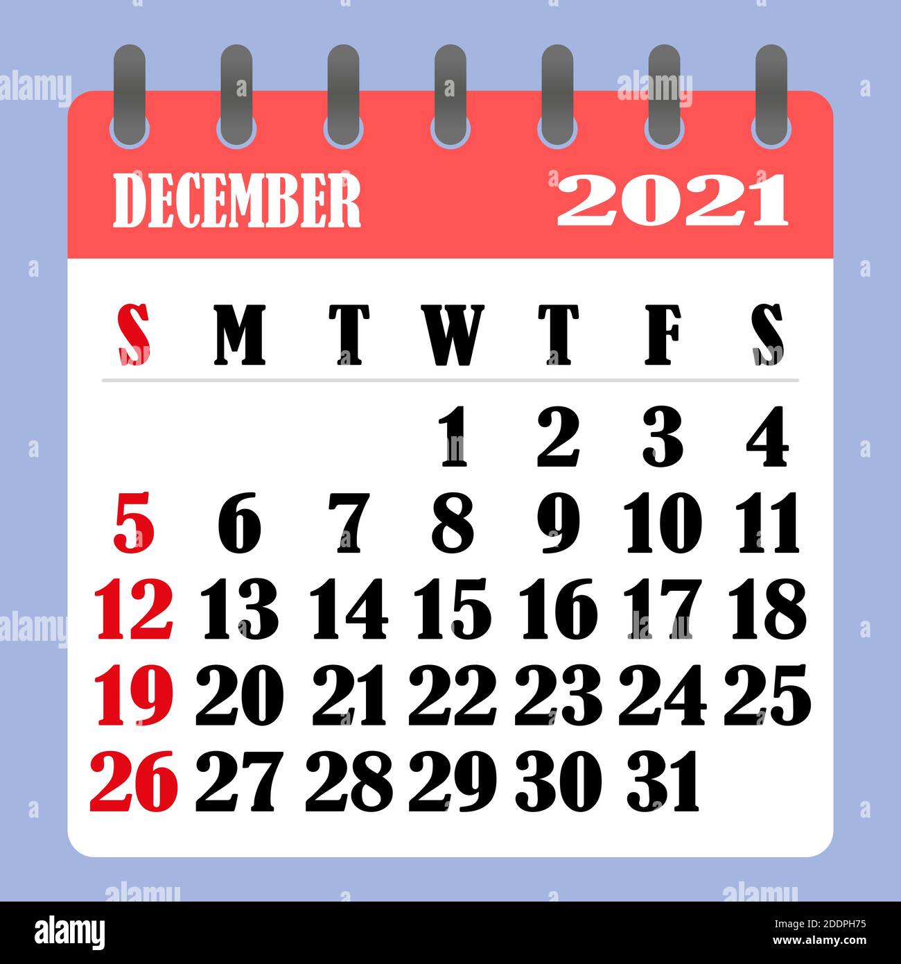 december 2021 calendar