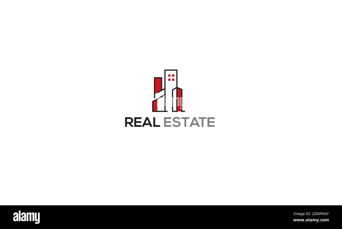 Real estate, apartment building logo Stock Vector