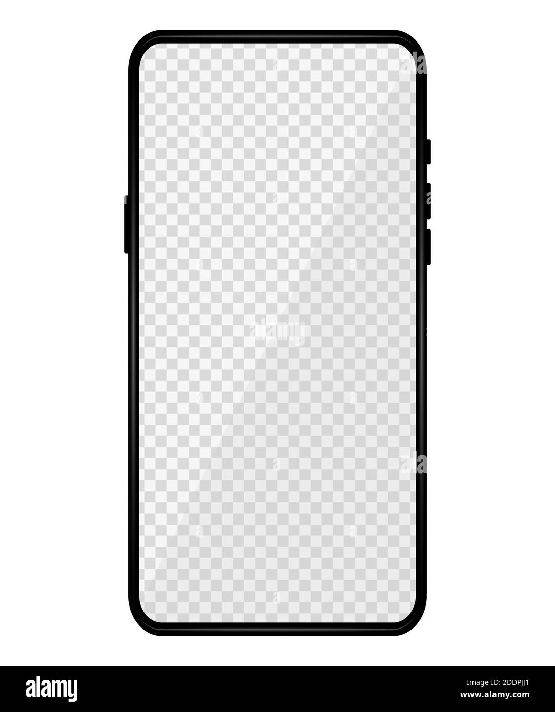 Realistic Phone Mockup Modern Phone Design With Blank Transparent Display Front Design Presentation And Infographic Templates Element For Communic Stock Vector Image Art Alamy