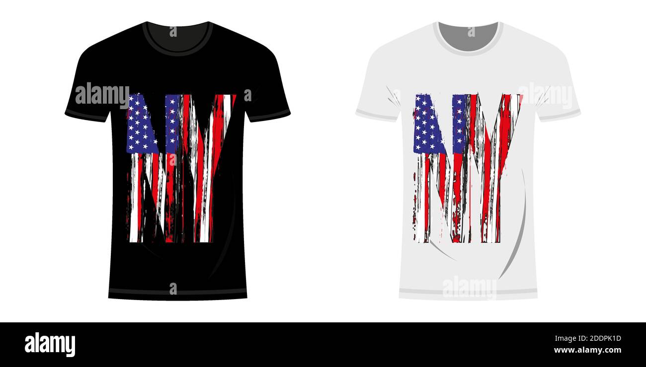 New York T Shirt - Vintage USA Flag T-Shirt