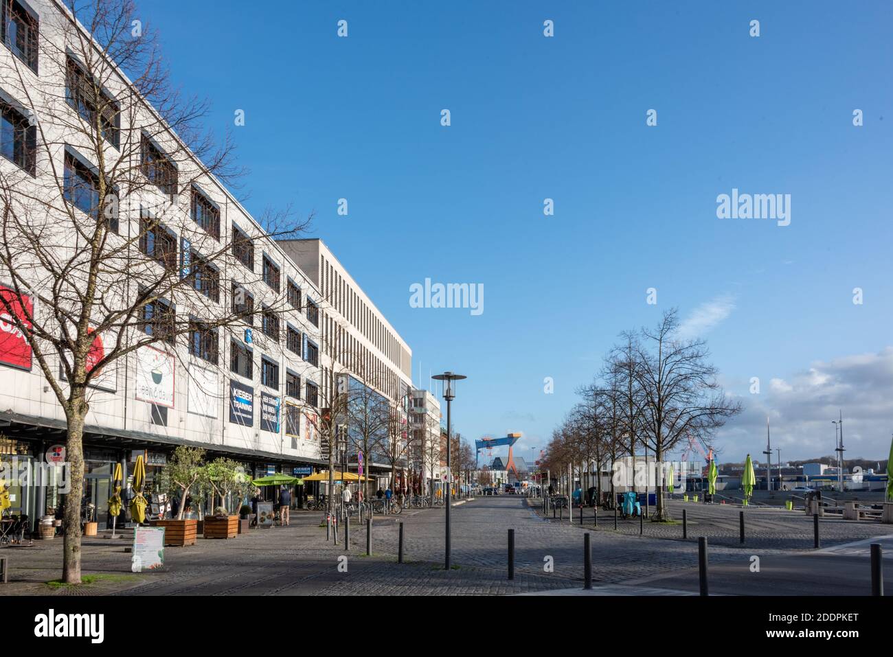 Leere Innestadt in der Landeshauptstadt Kiel während das Corona Lockdowns Stock Photo