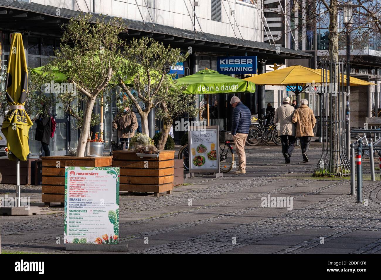 Leere Innestadt in der Landeshauptstadt Kiel während das Corona Lockdowns Stock Photo