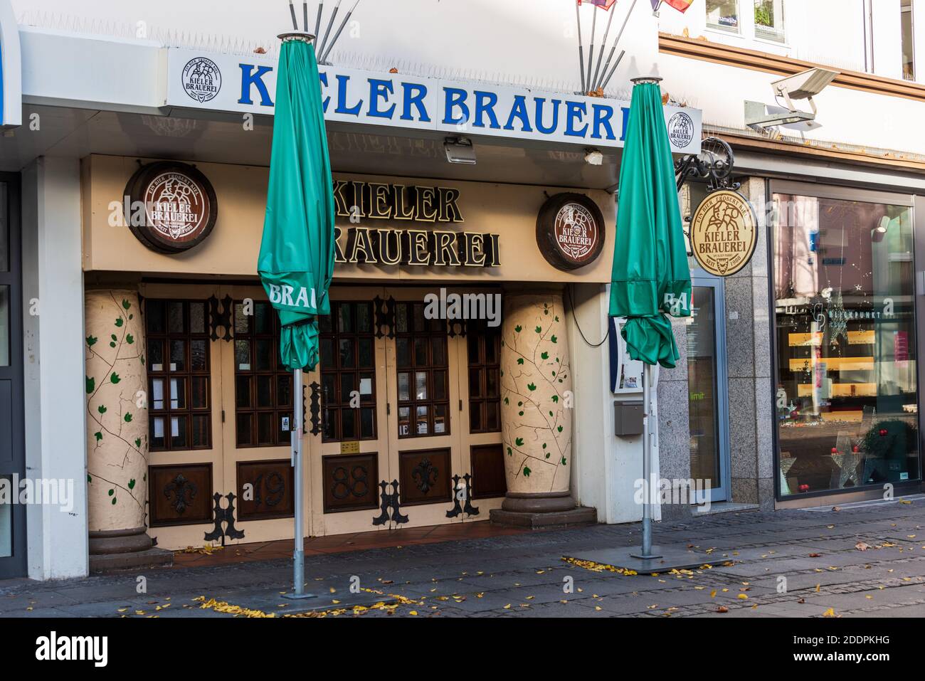 Leere Innestadt in der Landeshauptstadt Kiel während das Corona Lockdowns Stock Photo