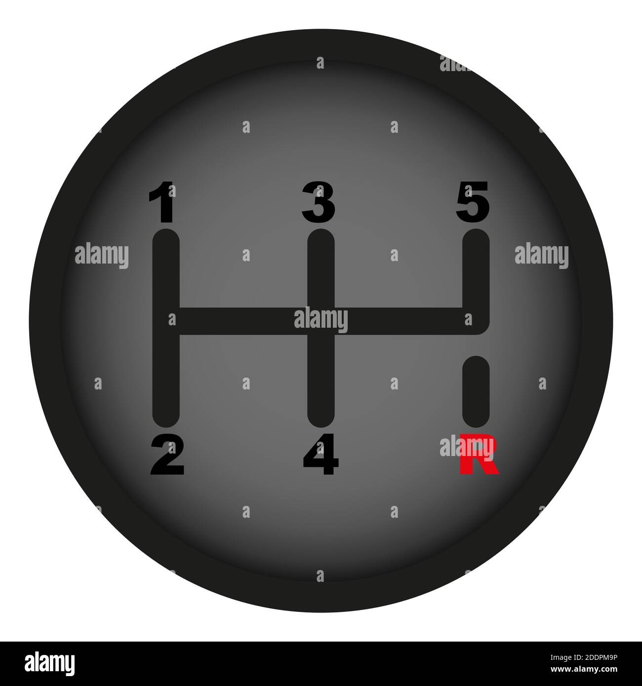 Gear icon, manual gearbox icon, gearshift. Flat style. Isolated on a