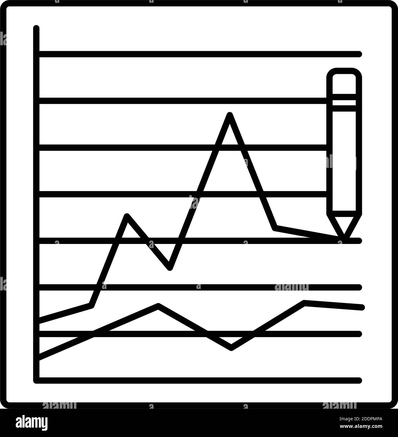 Graphing Isolated Vector icon that can be easily modified or edited Stock Vector