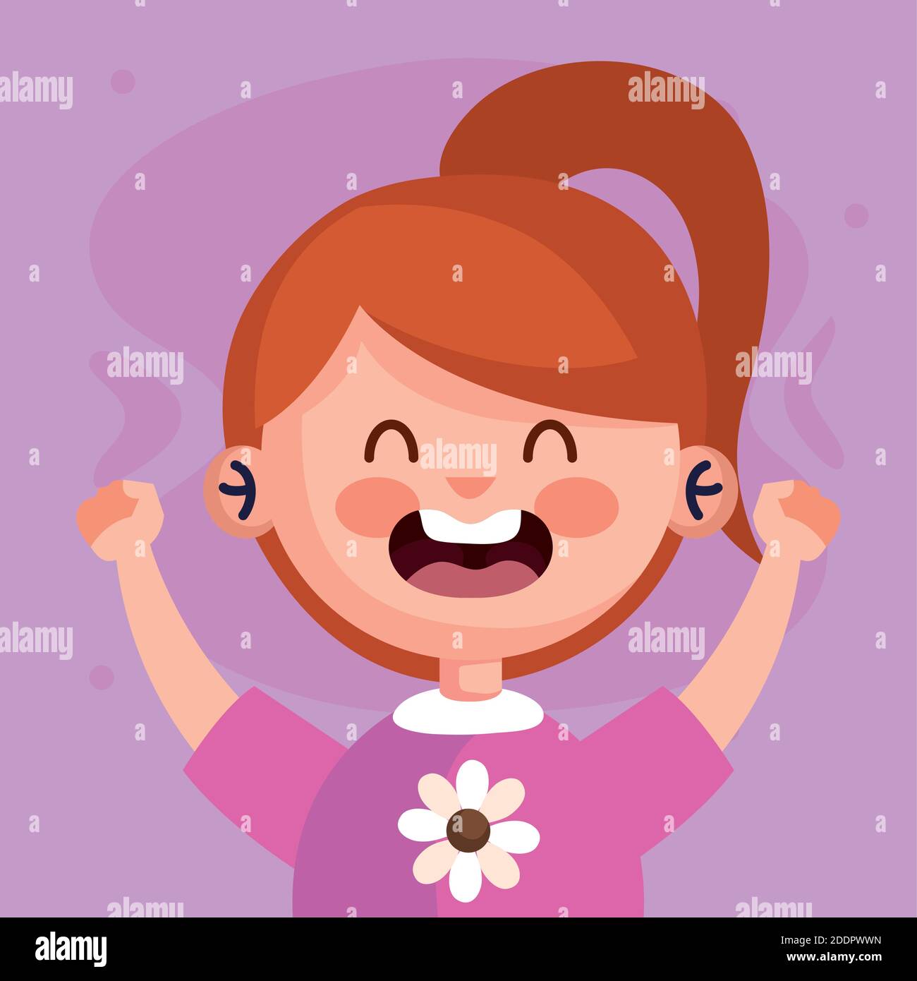 Girl Cartoon Screaming Vector Design Stock Vector Image And Art Alamy