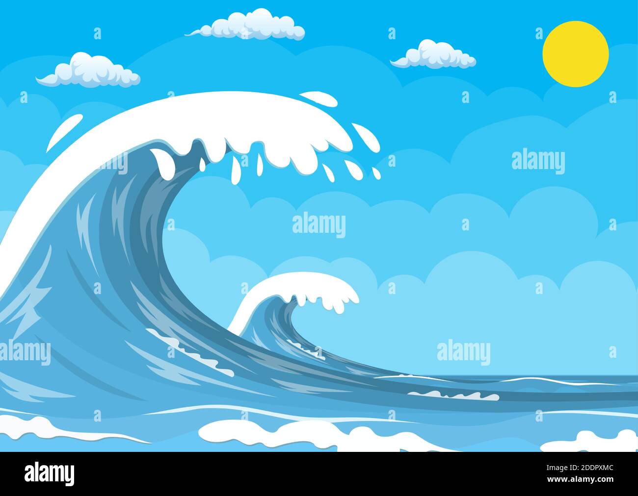 Big ocean wave Stock Vector Image & Art - Alamy