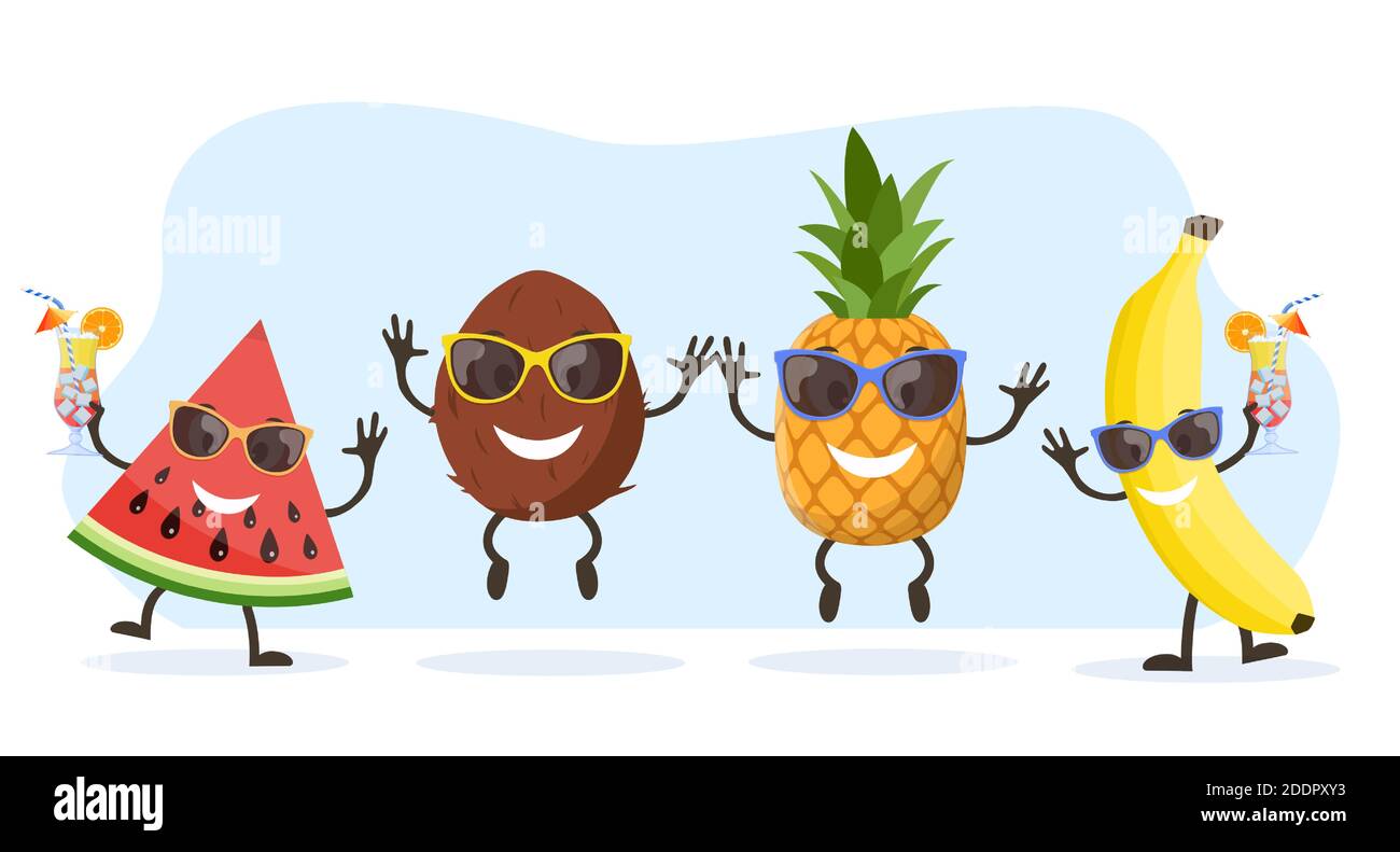 Cute and funny pineapple character Stock Vector Image & Art - Alamy