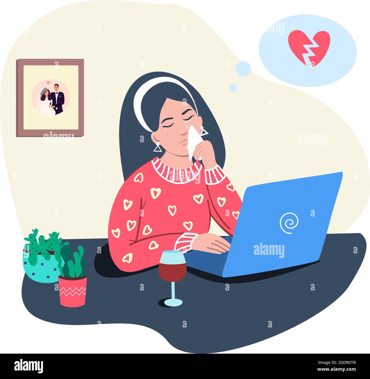 Page 2 Sad Broken Heart Cartoon Illustration High Resolution Stock Photography And Images Alamy